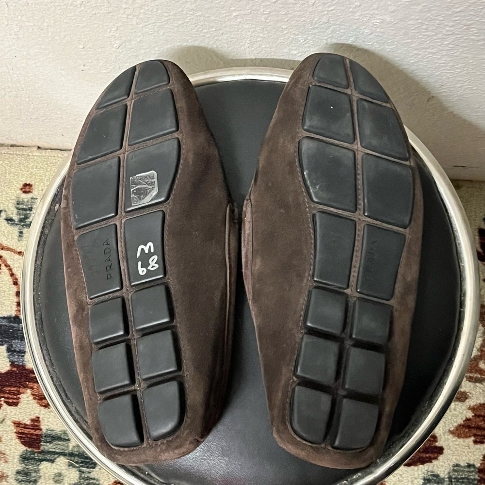 Prada Mens Penny Loafers Moccasins Business Leather Shoes 2DD158 UK 7.5 US 8.5 - Picture 2 of 16
